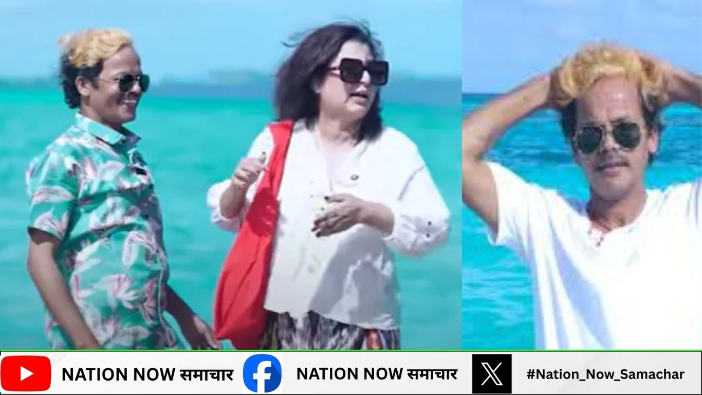 फराह खान अपने कुक दिलीप के साथ मालदीव में वेकेशन पर