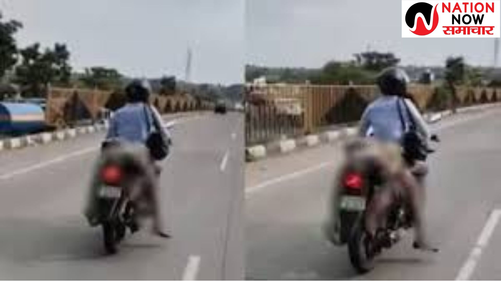 पत्नी की सड़क हादसे में मौत, शव के लिए वाहन नहीं मिला तो बाइक पर बांधकर ले गया पति