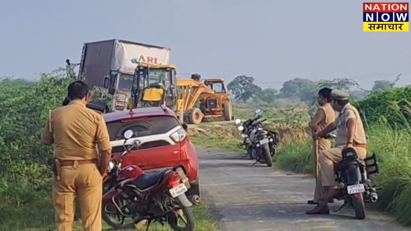 औरैया हादसा: गौवंश से लदा कंटेनर पलटा, दर्जनभर मवेशियों की मौत