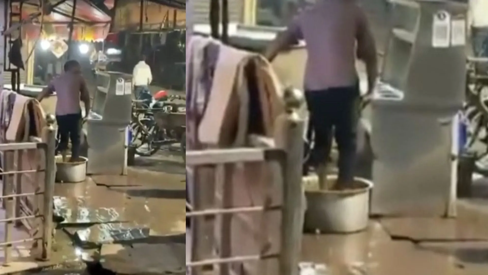 गाजियाबाद में चाट की दुकान का वायरल वीडियो, पैरों से आलू धोते दिखा शख्स, लोगों में गुस्सा